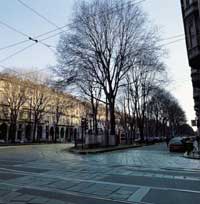 Corso Vinzaglio angolo via Cernaia, oggi.